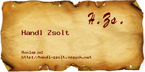 Handl Zsolt névjegykártya
