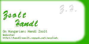 zsolt handl business card